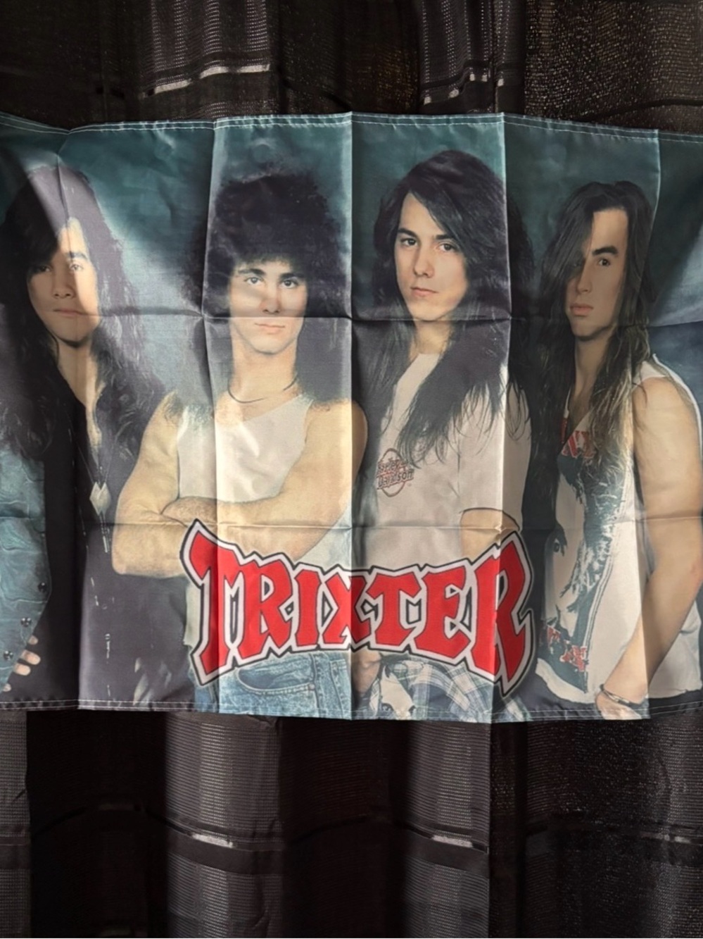 Band Graphic Pillowcase - Teal and Black Trixter Tapestry
